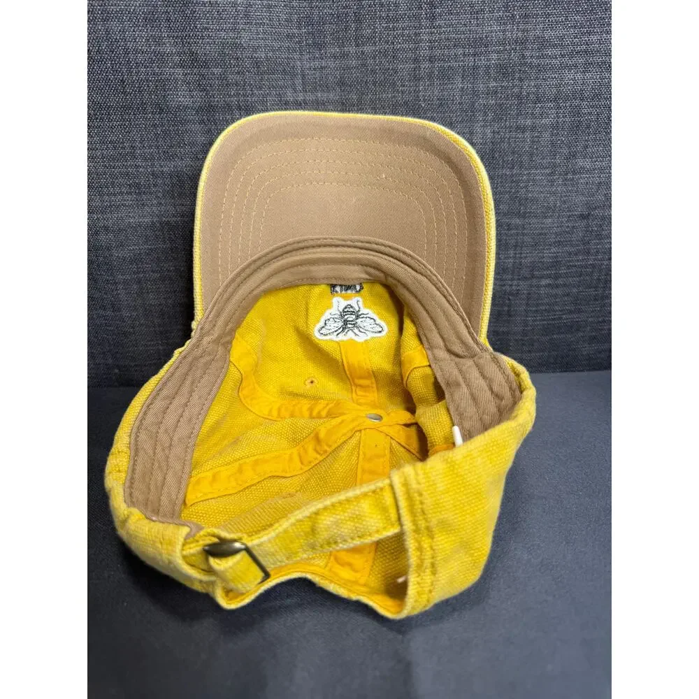 Bee Kind Beekeepers Yellow Canvas Baseball Cap Adjustable Strapback Hat OSFM